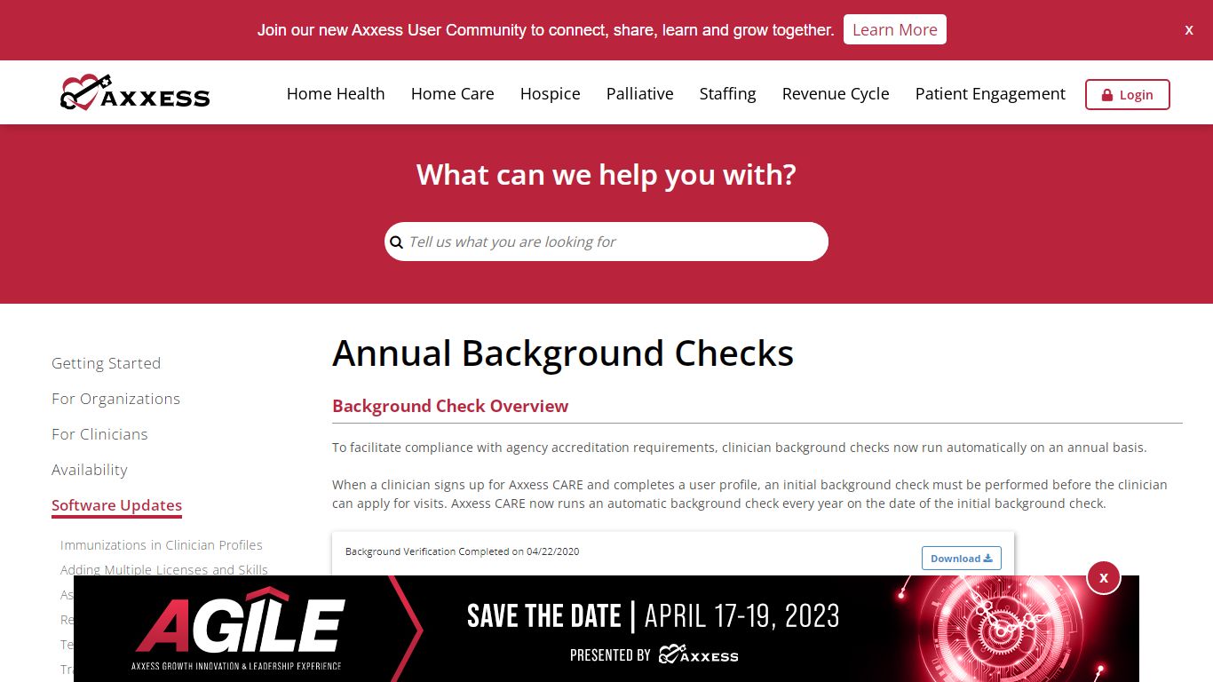 Annual Background Checks - Help Center